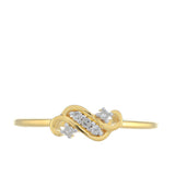 Inel din Argint 925 Placat cu Aur ( 1.32 grame ) cu Diamant Alb 0.05 Carate
