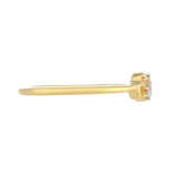 Inel din Argint 925 Placat cu Aur ( 1.32 grame ) cu Diamant Alb 0.05 Carate