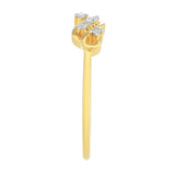 Inel din Argint 925 Placat cu Aur ( 1.32 grame ) cu Diamant Alb 0.05 Carate