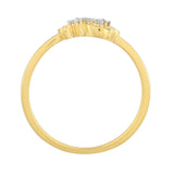 Inel din Argint 925 Placat cu Aur ( 1.32 grame ) cu Diamant Alb 0.05 Carate