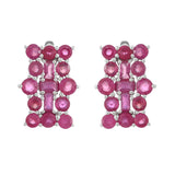 Cercei din Argint 925 ( 3.36 grame ) cu Rubin Thailandez 6.06 Carate