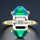 Inel din Argint 925 Placat cu Aur ( 2.62 grame ) cu Onix Verde și Diamant Alb 5.81 Carate