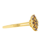 Inel din Argint 925 Placat cu Aur ( 1.74 grame ) cu Diamant Roșu 0.51 Carate