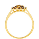 Inel din Argint 925 Placat cu Aur ( 1.74 grame ) cu Diamant Roșu 0.51 Carate