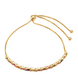 Brățară din Argint 925 Placat cu Aur ( 4.1 grame ) cu Turmalină Curcubeu Pelmadulla și Topaz Alb 1.64 Carate