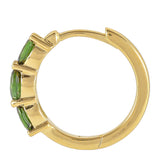 Cercei din Argint 925 Placat cu Aur ( 2.24 grame ) cu Turmalină Verde 1.11 Carate