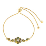 Brățară din Argint 925 Placat cu Aur ( 3.76 grame ) cu Turmalină Verde și Zircon Natural 1.53 Carate
