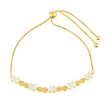 Brățară din Argint 925 Placat cu Aur ( 4.65 grame ) cu Piatra Lunii Curcubeu 2.09 Carate