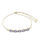 Brățară din Aur de 9K ( 2.8 grame ) cu Tanzanit AAA și Zircon Natural 2.13 Carate