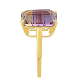 Inel din Argint 925 Placat cu Aur ( 1.83 grame ) cu Ametrin 7.51 Carate