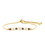 Brățară din Argint 925 Placat cu Aur ( 2.98 grame ) cu Diamant Roșu și Diamant Alb 0.26 Carate