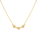 Colier din Argint 925 Placat cu Aur ( 3.76 grame ) cu Diamant Roșu și Diamant Alb 0.26 Carate