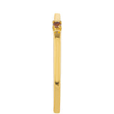 Inel din Argint 925 Placat cu Aur ( 0.96 grame ) cu Diamant Roșu 0.02 Carate