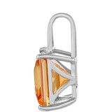 Pandantiv din Argint 925 ( 1.2 grame ) cu Cuarț Padparadscha și Topaz Alb 4.75 Carate
