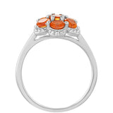 Inel din Argint 925 ( 2.43 grame ) cu Cuarț Padparadscha 1.52 Carate