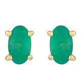 Cercei din Aur de 9K ( 0.85 grame ) cu Smarald Brazilian 0.46 Carate
