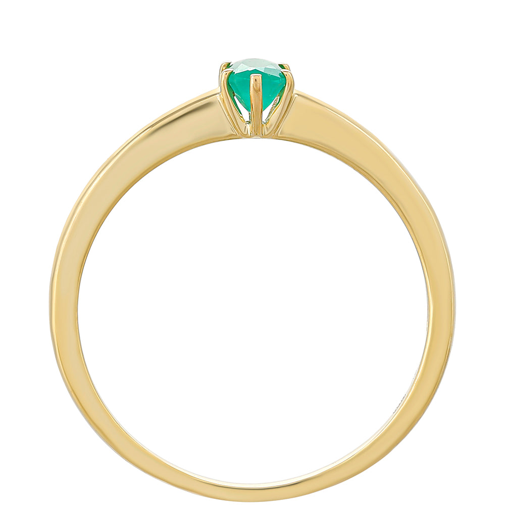 Inel din Aur de 9K ( 1.26 grame ) cu Smarald Brazilian 0.23 Carate