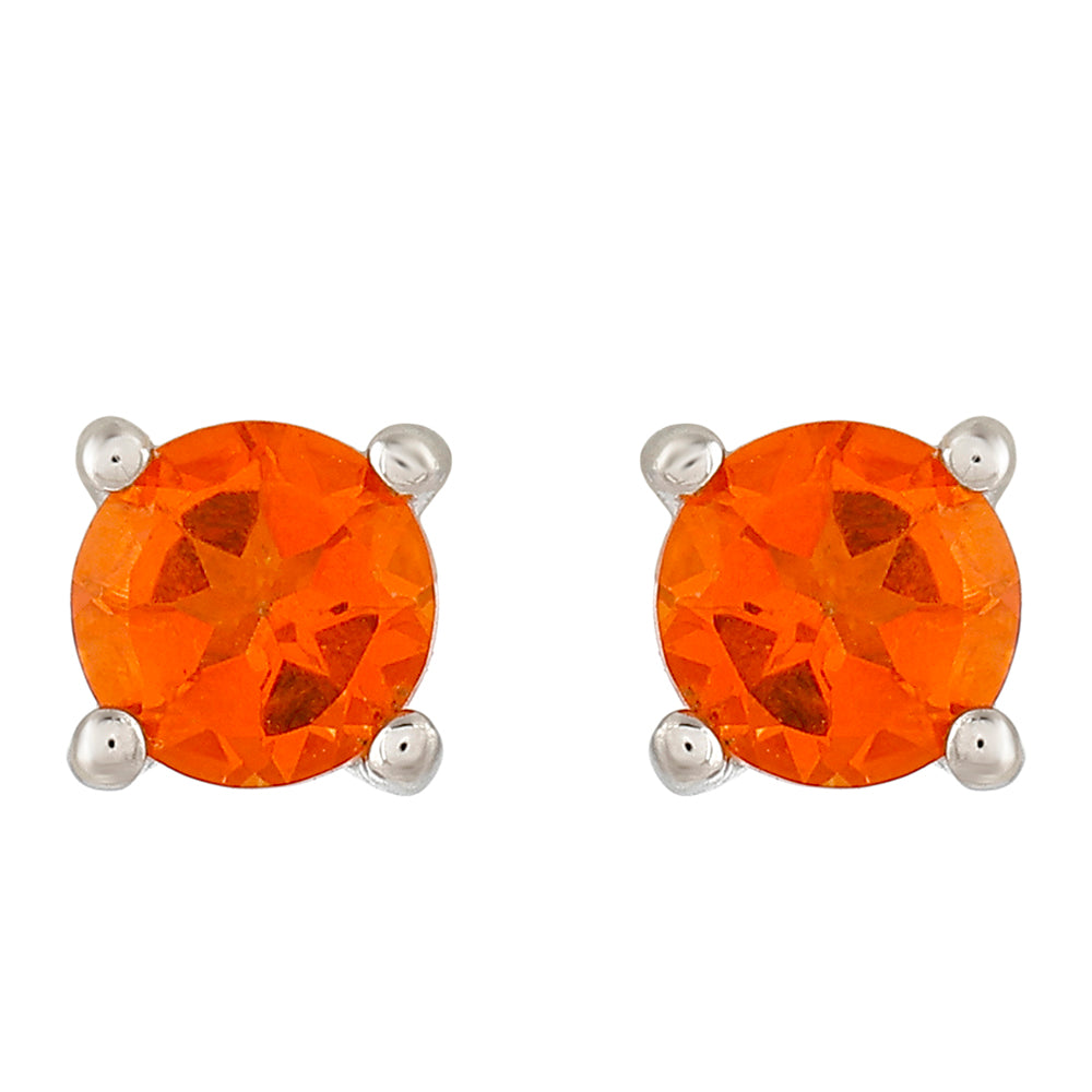 Cercei din Argint 925 ( 0.96 grame ) cu Cuarț Padparadscha 0.63 Carate