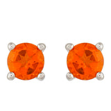 Cercei din Argint 925 ( 0.96 grame ) cu Cuarț Padparadscha 0.63 Carate