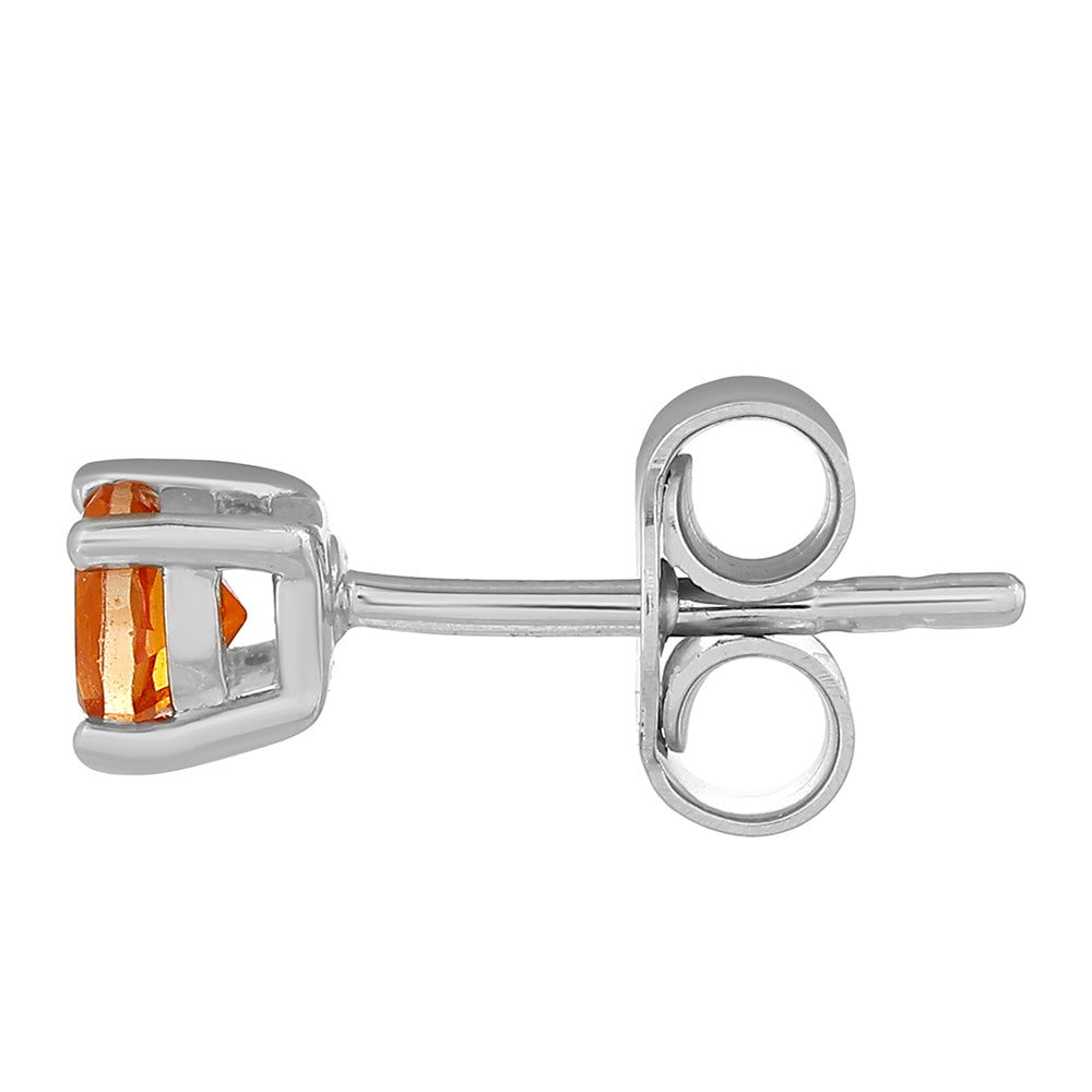 Cercei din Argint 925 ( 0.96 grame ) cu Cuarț Padparadscha 0.63 Carate