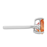 Inel din Argint 925 ( 2.32 grame ) cu Cuarț Padparadscha și Topaz Alb 2.03 Carate