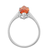 Inel din Argint 925 ( 2.44 grame ) cu Cuarț Padparadscha 3.56 Carate