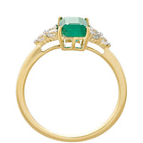 Inel din Aur de 9K ( 1.63 grame ) cu Smarald Brazilian și Zircon Natural 1.53 Carate