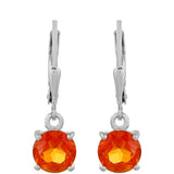 Cercei din Argint 925 ( 1.5 grame ) cu Cuarț Padparadscha 2.9 Carate