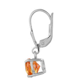 Cercei din Argint 925 ( 1.5 grame ) cu Cuarț Padparadscha 2.9 Carate