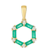 Pandantiv din Aur de 9K ( 1.15 grame ) cu Smarald Brazilian și Zircon Natural 0.88 Carate