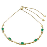 Brățară din Aur de 9K ( 3.54 grame ) cu Smarald Brazilian și Zircon Natural 1.29 Carate