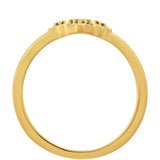 Inel din Argint 925 Placat cu Aur ( 1.17 grame ) cu Diamant Verde 0.08 Carate