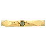 Inel din Argint 925 Placat cu Aur ( 1.61 grame ) cu Diamant Verde 0.06 Carate