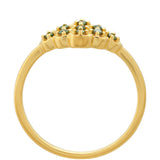 Inel din Argint 925 Placat cu Aur ( 1.47 grame ) cu Diamant Verde 0.13 Carate