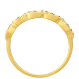 Inel din Argint 925 Placat cu Aur ( 1.96 grame ) cu Diamant Verde 0.16 Carate