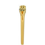 Inel din Argint 925 Placat cu Aur ( 1.38 grame ) cu Diamant Verde 0.12 Carate