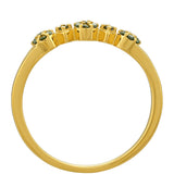 Inel din Argint 925 Placat cu Aur ( 1.38 grame ) cu Diamant Verde 0.12 Carate