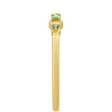 Inel din Argint 925 Placat cu Aur ( 1.14 grame ) cu Diamant Verde 0.05 Carate