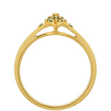 Inel din Argint 925 Placat cu Aur ( 1.32 grame ) cu Diamant Verde 0.11 Carate