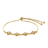 Brățară din Argint 925 Placat cu Aur ( 4.99 grame ) cu Diamant Verde 0.26 Carate