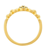 Inel din Argint 925 Placat cu Aur ( 1.48 grame ) cu Diamant Verde 0.05 Carate