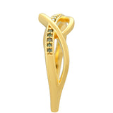 Inel din Argint 925 Placat cu Aur ( 2.52 grame ) cu Diamant Verde 0.05 Carate