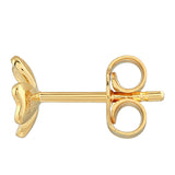 Cercei din Argint 925 Placat cu Aur ( 0.96 grame ) cu Diamant Verde 0.03 Carate