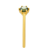 Inel din Argint 925 Placat cu Aur ( 1.03 grame ) cu Diamant Verde 0.26 Carate