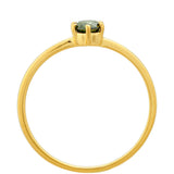 Inel din Argint 925 Placat cu Aur ( 1.03 grame ) cu Diamant Verde 0.26 Carate