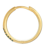 Cercei din Argint 925 Placat cu Aur ( 4.41 grame ) cu Diamant Verde 0.32 Carate