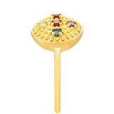 Inel din Argint 925 Placat cu Aur ( 1.77 grame ) cu Ametist și Citrin Madeira 0.2 Carate