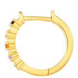 Cercei din Argint 925 Placat cu Aur ( 1.08 grame ) cu Ametist și Citrin Madeira 0.1 Carate