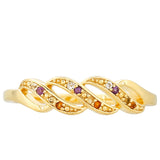 Inel din Argint 925 Placat cu Aur ( 2.04 grame ) cu Ametist și Citrin Madeira 0.05 Carate