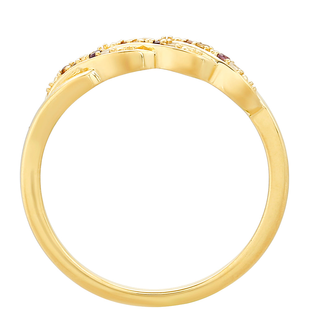 Inel din Argint 925 Placat cu Aur ( 2.04 grame ) cu Ametist și Citrin Madeira 0.05 Carate